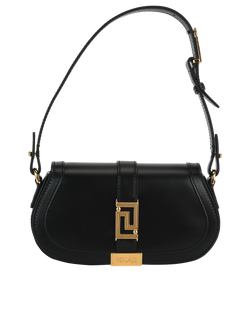 Greca Godess Shoulder Bag, Patent Leather, Black, MII, DB, 2*